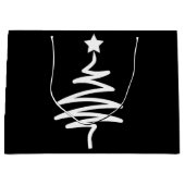 Kerstboom Doodle Gift Bag Groot Cadeauzakje (Voorkant)