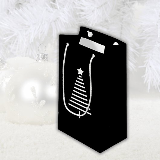 Kerstboom Doodle Gift Bag Klein Cadeauzakje