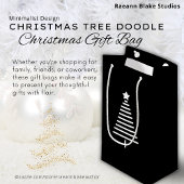 Kerstboom Doodle Gift Bag Klein Cadeauzakje