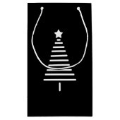 Kerstboom Doodle Gift Bag Klein Cadeauzakje (Achterkant)