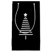 Kerstboom Doodle Gift Bag Klein Cadeauzakje (Voorkant)