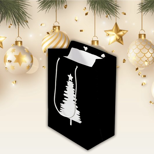 Kerstboom Doodle Gift Bag Medium Cadeauzakje