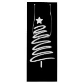 Kerstboom Doodle Gift Bag Wijn Cadeautas (Voorkant)