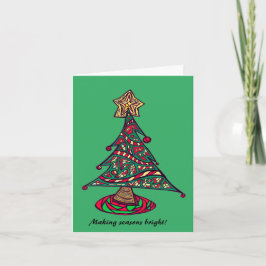 Kerstboom Doodle Kaart