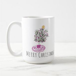 Kerstboom Doodle Kunst Koffiemok