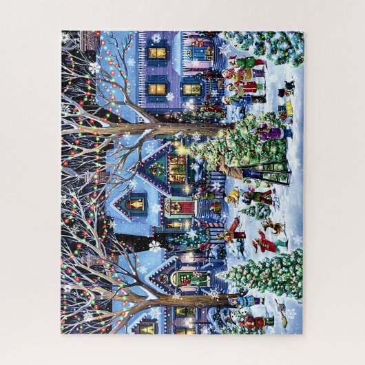 Kerstboom Dorp Decoreren Legpuzzel (Verticaal)