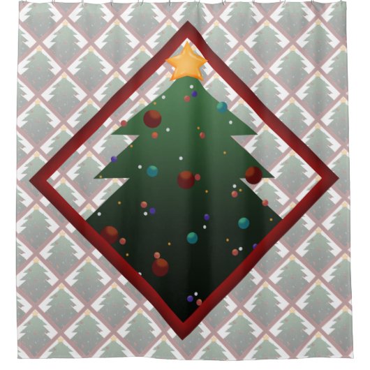 kerstboom douchegordijn (Voorkant)