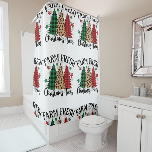 kerstboom douchegordijn (In situ)