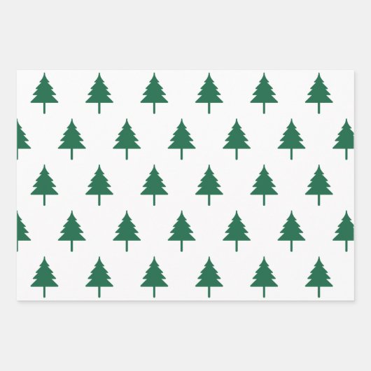 Kerstboom drie kleuren inpakpapier vel (Voorkant)