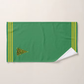 Kerstboom, Drie Strepen op Bos Groen Bad Handdoek (Handdoek)