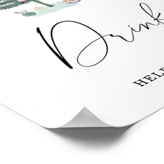 Kerstboom - Drinken Poster (Hoek)