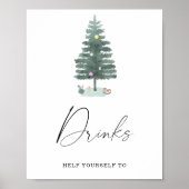 Kerstboom - Drinken Poster (Voorkant)