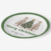 Kerstboom Editable Aangepaste Naam Papier Papieren Bordje (Gekanteld)