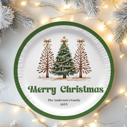 Kerstboom Editable Aangepaste Naam Papier Papieren Bordje