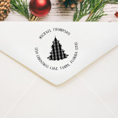 Kerstboom Eenvoudig Leuk Retouradres Zelfinktende Stempel