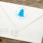 Kerstboom Eenvoudig retouradres Schattigee vakanti Zelfinktende Stempel