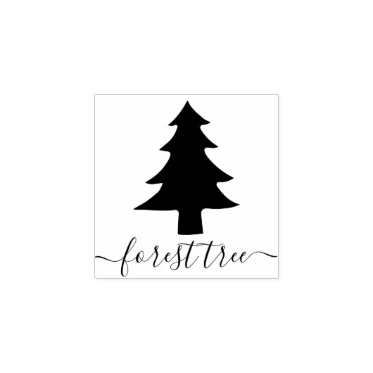 Kerstboom Eenvoudig Rubberstempel (Afrduk)