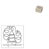Kerstboom Eenvoudige Spiraal Rubberstempel (Gestempeld)