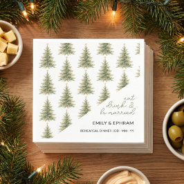 Kerstboom Eet, Drink en Wordt Getrouwd Servet