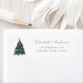 Kerstboom Elegant Adres Etiket