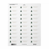 Kerstboom Elegant Adres Etiket (Full Sheet)
