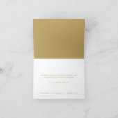 Kerstboom Elegant Goud Script Business Bedankkaart (Binnen)