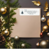Kerstboom Elegant - Retour Adreslabel Etiket
