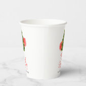 Kerstboom Elegant rood wit feestje Papieren Bekers (Rechts)