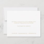 Kerstboom Elegante Gouden Script Zakelijk Bedankkaart (Achterkant)