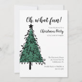 Kerstboom Elegante Kerstfeest Uitnodiging (Voorkant)