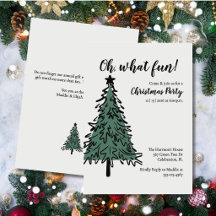 Kerstboom Elegante Kerstfeest Uitnodiging