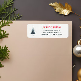 Kerstboom Elegante Retour Adres Labels