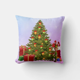 Kerstboom Elf & Cadeaus Worp Kussen