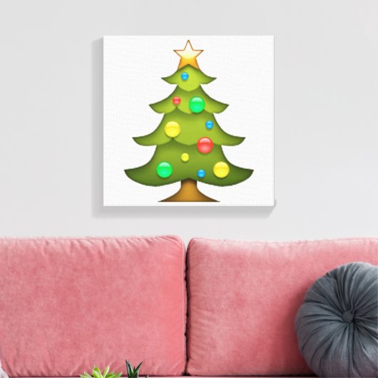 Kerstboom - Emoji Canvas Afdruk (Insitu (Woonkamer))