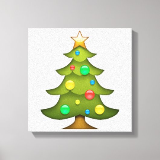 Kerstboom - Emoji Canvas Afdruk (Voorkant)