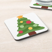 kerstboom emojis bier onderzetter (Linkerzijde)