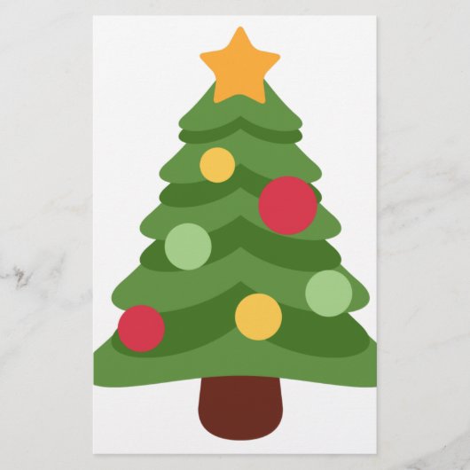 kerstboom emojis briefpapier (Voorkant)