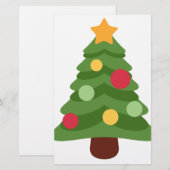 kerstboom emojis briefpapier (Voorkant / Achterkant)