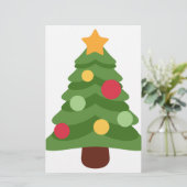 kerstboom emojis briefpapier (Staand voorkant)