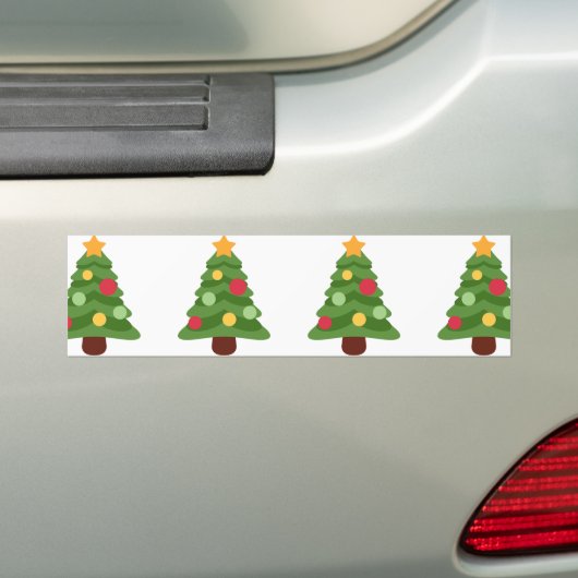 kerstboom emojis bumpersticker (Op auto)