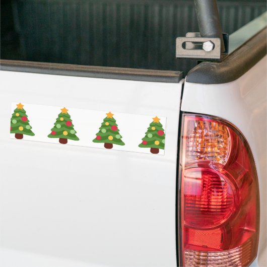 kerstboom emojis bumpersticker (Op Truck)