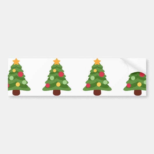 kerstboom emojis bumpersticker (Voorkant)