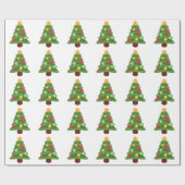 kerstboom emojis cadeaupapier (Vlak)