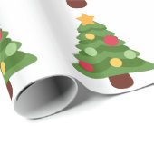 kerstboom emojis cadeaupapier (Rol Hoek)