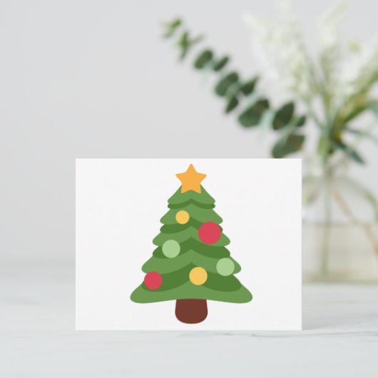 kerstboom emojis feestdagenkaart (Staand voorkant)