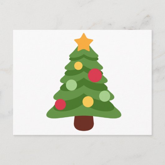 kerstboom emojis feestdagenkaart (Voorkant)
