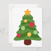 kerstboom emojis feestdagenkaart (Voorkant / Achterkant)