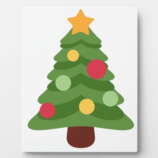 kerstboom emojis fotoplaat (Voorkant)