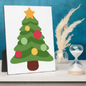 kerstboom emojis fotoplaat (Zijkant)
