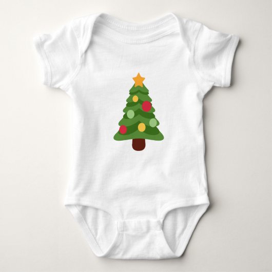 kerstboom emojis romper (Voorkant)